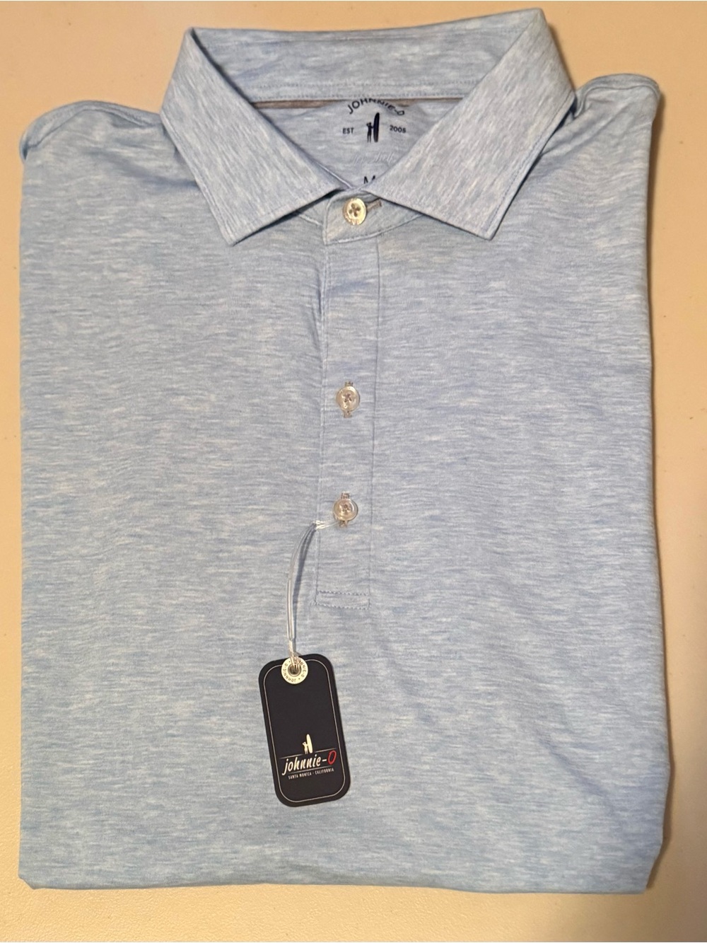 johnnie-O Heather Malibu Polo Shirt - M, NWT